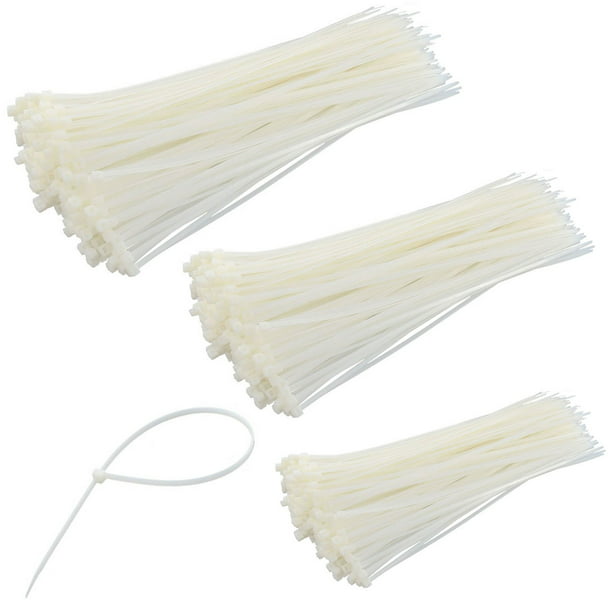 Size: 4x150mm/6 inches TrendBox 1000 White Self-Locking Nylon Plastic Cable Cord Zip Ties Wrap Fasten Wire Durable Indoor Outdoor Travel Home Corrosion Resistance 
